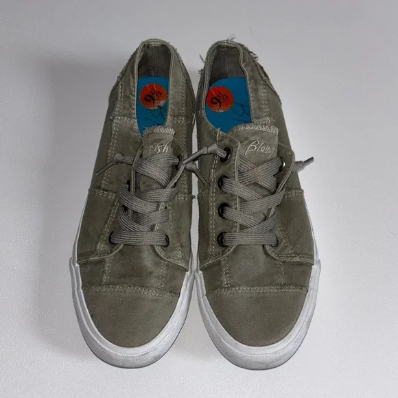 Blowfish Malibu army green casual slip on canvas sneakers - Picture 3 of 8
